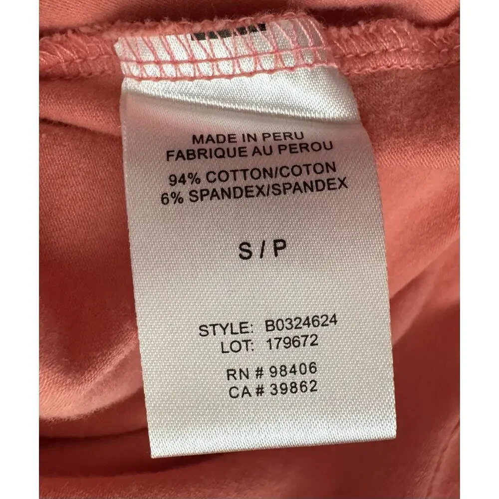 Theory Women Orange Peach Coral Casual Cotton Dress Size S - Picture 8 of 8